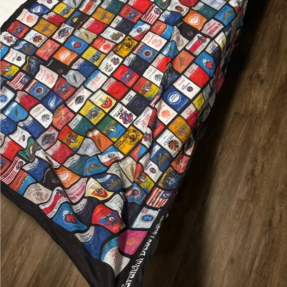 Grateful Dead backstage pass silk large scarf - Picture 2 of 7